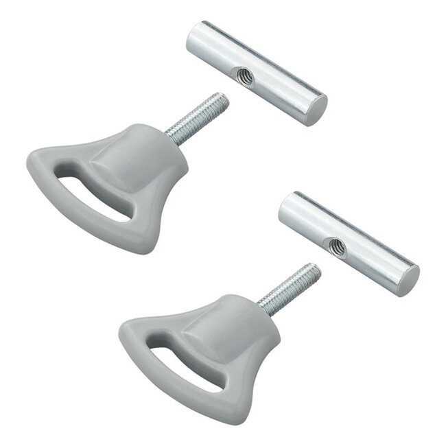 ProPlus Eindstop tentrail - kunststof knop - Ø 8-10 mm - set van 2