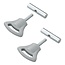 ProPlus Eindstop tentrail - kunststof knop - Ø 8-10 mm - set van 2