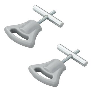 ProPlus Eindstop tentrail - kunststof knop - Ø 5-6 mm - set van 2