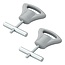 ProPlus Eindstop tentrail - kunststof knop - Ø 5-6 mm - set van 2