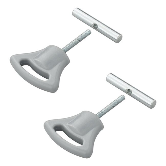 ProPlus Eindstop tentrail - kunststof knop - Ø 5-6 mm - set van 2