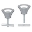 ProPlus Eindstop tentrail - kunststof knop - Ø 5-6 mm - set van 2