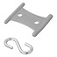 ProPlus Tentrail hangers met S-haak - Ø 5-8 mm - Set van 6 stuks - Grijs/Staal
