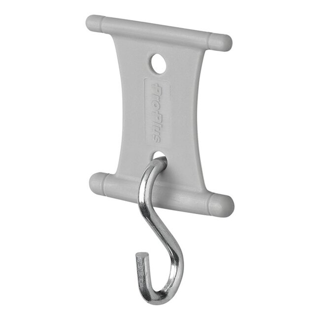 ProPlus Tentrail hangers met S-haak - Ø 5-8 mm - Set van 6 stuks - Grijs/Staal