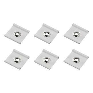 ProPlus Tentrail hangers - met oog - 5-8 mm - set van 6 - wit