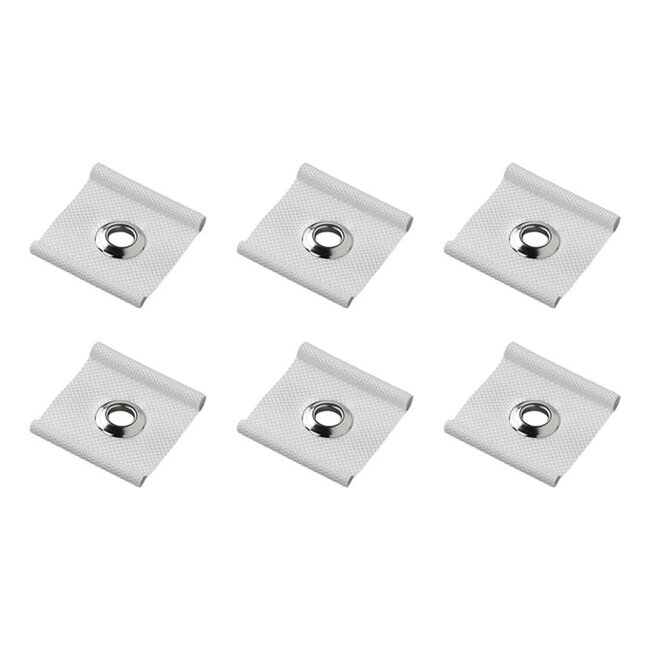 ProPlus Tentrail hangers - met oog - 5-8 mm - set van 6 - wit