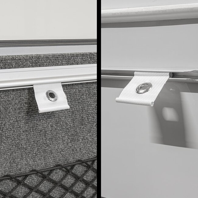 ProPlus Tentrail hangers - met oog - 5-8 mm - set van 6 - wit