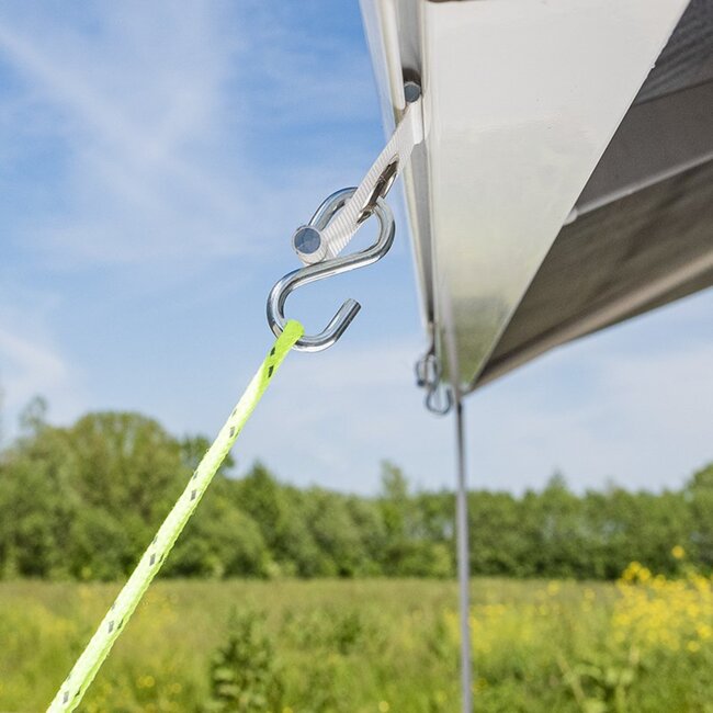 ProPlus Tentrail hangers - met oog - 5-8 mm - set van 6 - wit