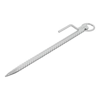 ProPlus Grondpen met haak en ring - staal - 41 cm - voor harde ondergrond