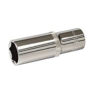 Silverline diepe zeskantdop 19 mm, 1/2 inch - chroom-vanadiumstaal - maximale koppeloverdracht - chroom - auto en fiets