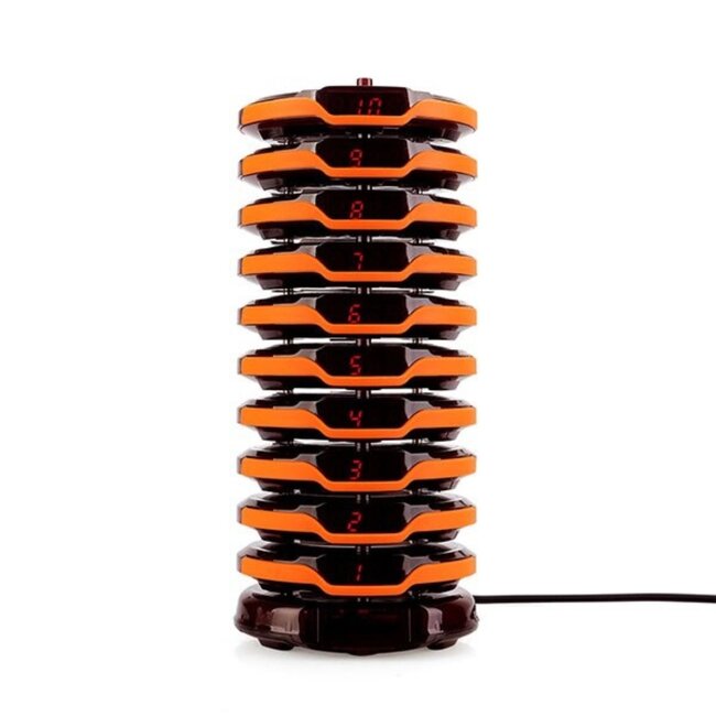 Retekess Gastoproepsysteem horeca - kunststof - IP67 waterdicht, groot bereik tot 800 m - 8 x 8 x 1,5 cm - 10 oproepschijven