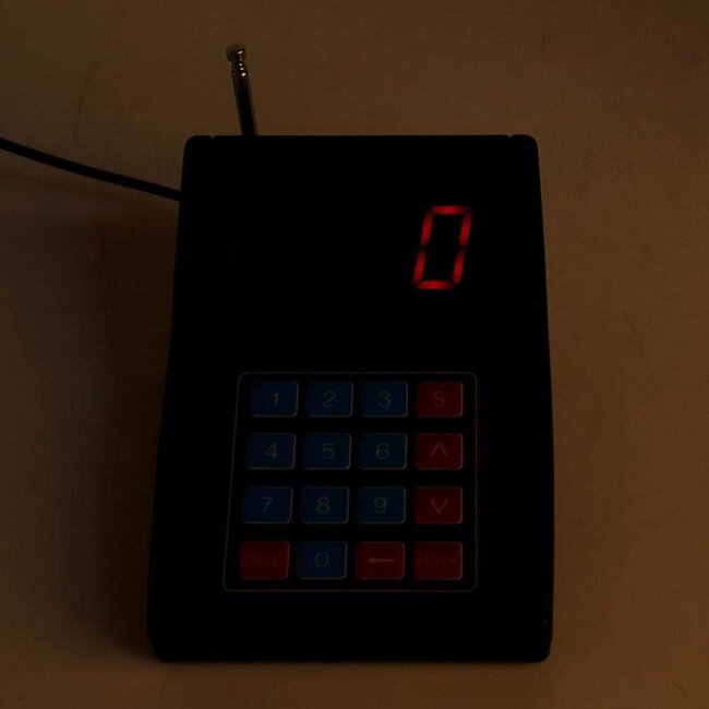 Retekess gastenoproepsysteem horeca - kunststof - draadloos bereik 300 m - oproepschijven 6.4 x 4.4 x 2.8 cm - zwart - 10 stuks