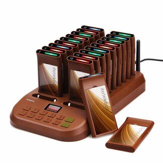 Retekess Gastenoproepsysteem - kunststof - draadloos bereik 600 m - schijven 10,4 x 5 x 0,8 cm - zwart - 20 stuks - horeca