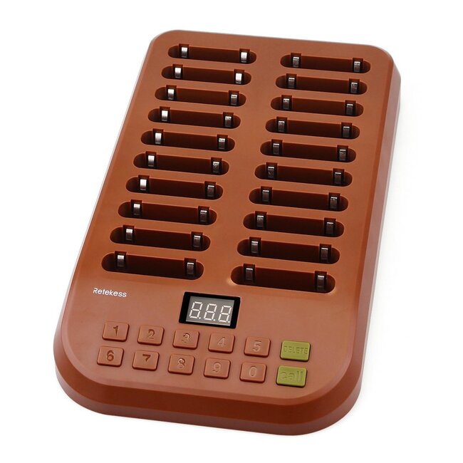 Retekess Gastenoproepsysteem - kunststof - draadloos bereik 600 m - schijven 10,4 x 5 x 0,8 cm - zwart - 20 stuks - horeca