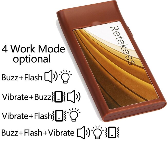 Retekess Gastenoproepsysteem - kunststof - draadloos bereik 600 m - schijven 10,4 x 5 x 0,8 cm - zwart - 20 stuks - horeca