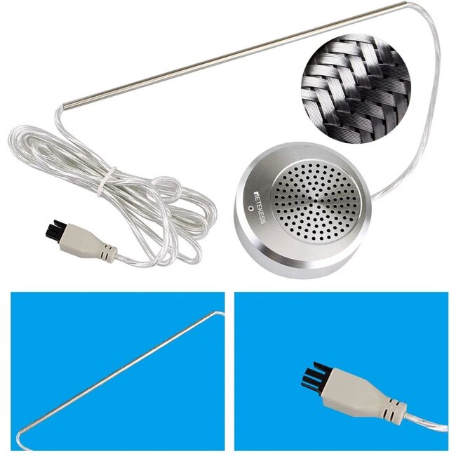 Retekess vensterintercom - aluminium - handenvrije tweewegcommunicatie - 15 x 10 x 5 cm - zilver - 2-delig - voor loketten