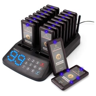 Retekess Draadloos oproepsysteem - ABS - water- en oliebestendig, bereik 1000 m - 28,2x16,0x3,7 cm - 18 ontvangers - horeca