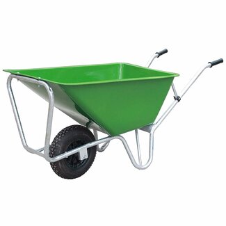 Tarsus Kruiwagen Basic Stal Groen 160 liter met 1 Luchtband