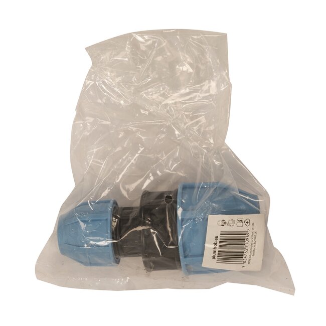 Plumbob Lekvrije reductie knelkoppeling voor tyleen - polypropyleen - 32 x 20 mm - ondergrondse tuinirrigatie PN16