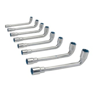 Silverline Haakse pijpsleutel set - dubbelzijdig - 8 t/m 19 mm - 8-delig