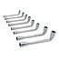 Silverline Haakse pijpsleutel set - dubbelzijdig - 8 t/m 19 mm - 8-delig