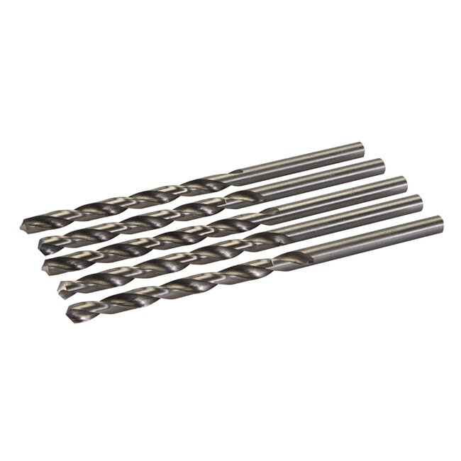 Silverline Lange HSS-R metaalboor - Ø 8 x 165 mm - set van 5 stuks
