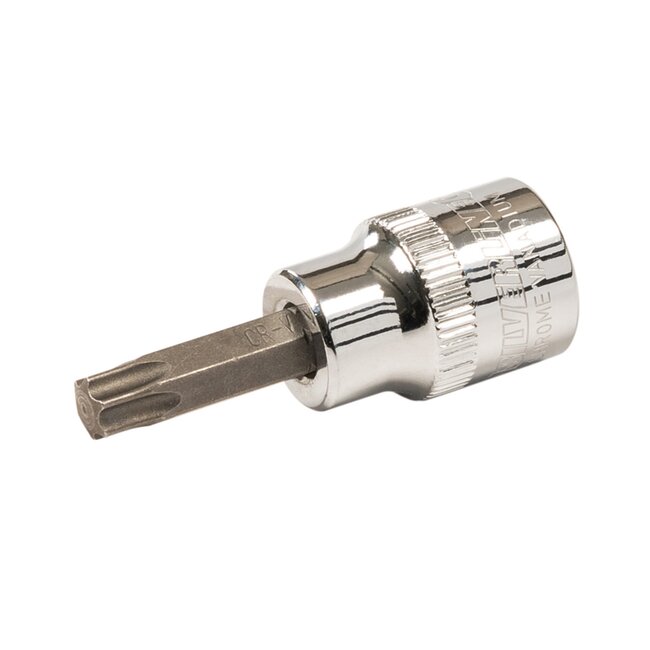 Silverline Torx dopsleutelset - chroom-vanadium - 1/4 en 3/8 inch T10-T40 - zilver - 7-delig - hoge grip - auto en elektronica