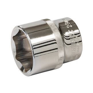Silverline Dopsleuteldop zeskant 28 mm - chroom-vanadiumstaal - roestbestendig, zilver - 1/2 inch aandrijving - voor moeren en bouten