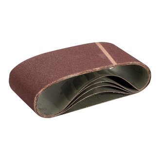 Triton schuurband 100 x 610 mm - aluminiumoxide met fenolhars - snel schuren, korrel 80 - bruin - 5 stuks - hout en metaal