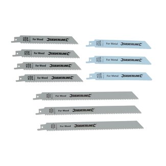 Silverline Reciprozaagbladen - Voor Hout en Metaal - 10-delige Set