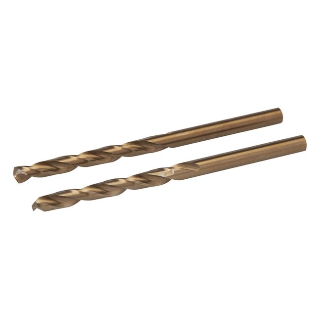 Silverline Metaalboor HSS - Kobalt - 5 mm - 2 stuks - Barnsteen afwerking