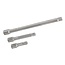Silverline Ratelverlengstukken set - chroom-vanadiumstaal - gekartelde rand - 7,5/12,5/25 cm - zilver - 3-delig - voor ratelsleutel