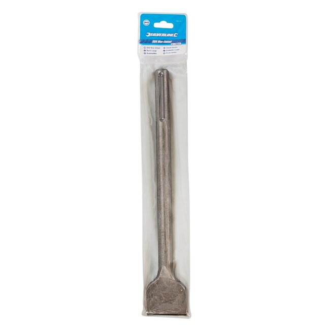 Silverline SDS-Max tegelbeitel - 50 x 300 mm - gehard gesmeed staal - tegels verwijderen - grijs - voor steen en beton
