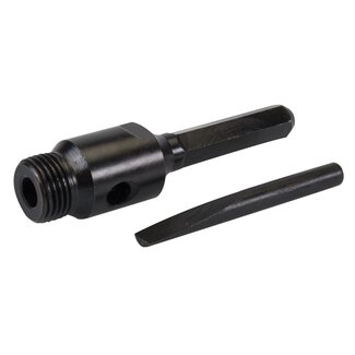 Silverline Kernboordoorn zeskant - gehard staal - met uitwerpstift - 100 mm, schacht 40 mm - zwart - voor TCT en diamant kernboren