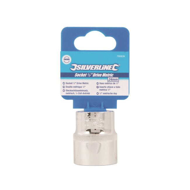 Silverline Zeskantige metrische dop - 24 mm - chroom vanadium staal - roestbestendig