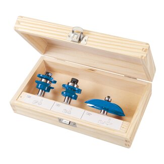 Silverline Paneelfrees set - TCT snijranden - gehard staal - 3-delig - inclusief opbergkistje