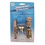 Silverline Spuitpistoolset - messing - 4-delig - waterstop - oneindige spuitpatronen
