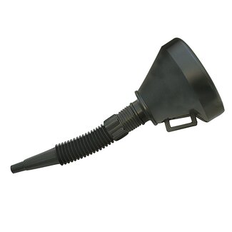 Silverline Plastic trechter met gaasfilter - Ø 140 mm - zwart - duurzaam en hittebestendig