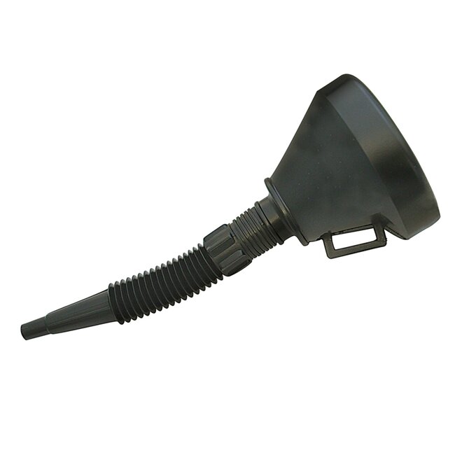 Silverline Plastic trechter met gaasfilter - Ø 140 mm - zwart - duurzaam en hittebestendig