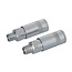 Silverline Luchtslang snelkoppeling - 1/4" BSP - gepolijst - 70 mm - 2 stuks