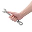 Silverline Flexibele ratelsleutelset - 12-delig - 5 graden ratelactie - 180 graden kantelbare kop - 8-19 mm