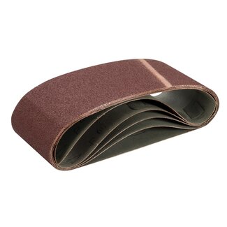 Triton schuurband - aluminiumoxide - korrel 60, zware uitvoering - 100 x 610 mm - roodbruin - 5 stuks - hout, metaal, verf