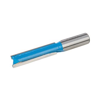 Silverline Rechte groeffrees freesbit Ø 12,7 mm - hardmetaal, stalen schacht - snijlengte 50,8 mm - dubbele fluit, houtbewerking