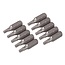 Silverline Torx schroevendraaier bits - chroom vanadium - 25 mm - T20 - set van 10