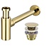 REA Compacte sifon en clickwaste - glans goud - kindvriendelijk design