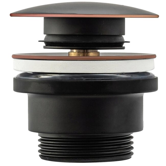 REA Compacte sifon en clickwaste - vintage zwart - kindvriendelijk design