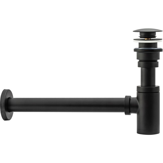 REA Compacte sifon en clickwaste - vintage zwart - kindvriendelijk design