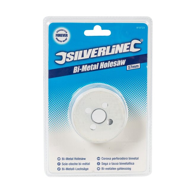 Silverline Gatenzaag bimetalen - geharde snelstaaltanden - 57 mm - geverfde afwerking - voor metaal, kunststof en hout