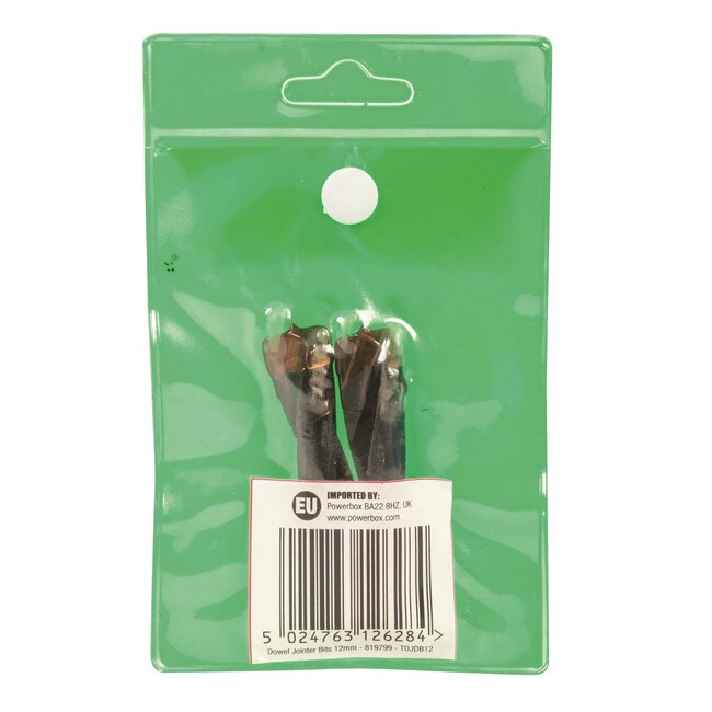 Triton Boorbits hardmetaal - dubbele groef voor precisie - 12 mm, 10 mm schacht - staalkleurig - 2 stuks - voor deuvelmachine