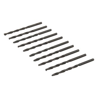 Silverline Metaalboor HSS-R staal rolgewalst - 3,0 mm - zwart - 10 stuks - 118° punt - voor metaal, kunststof en hout